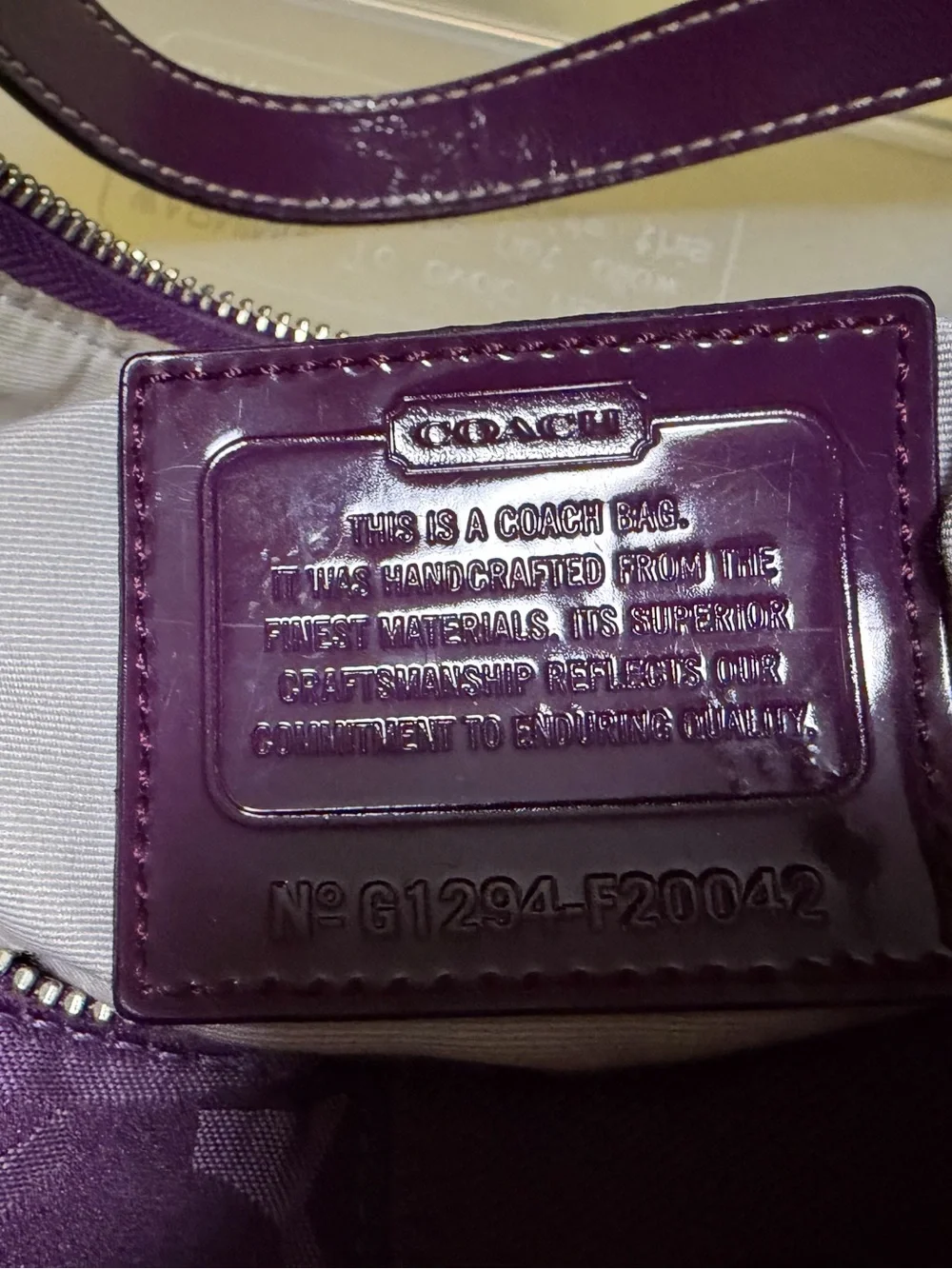 Coach Purple Signature Jacquard Hobo Bag - Picture 3 of 5
